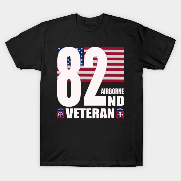 82nd Airborne Paratrooper Veteran T-Shirt by outrigger